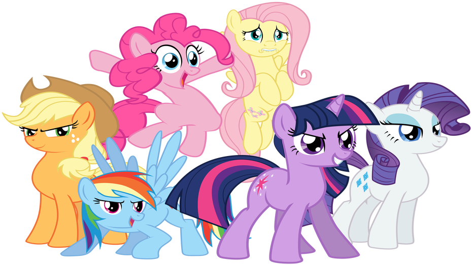 Pony Clipart Rainbow Dash - My Little Pony The Mane Six Ready (970x545)