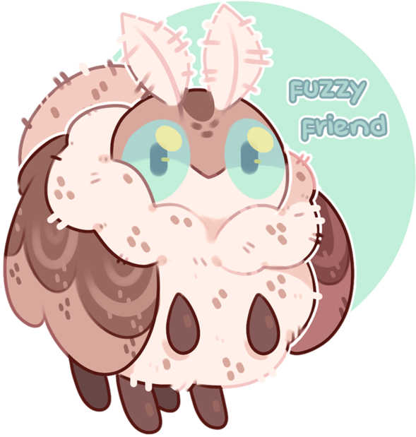 A Fuzzy Friend By Blushbun - Cartoon (600x630)