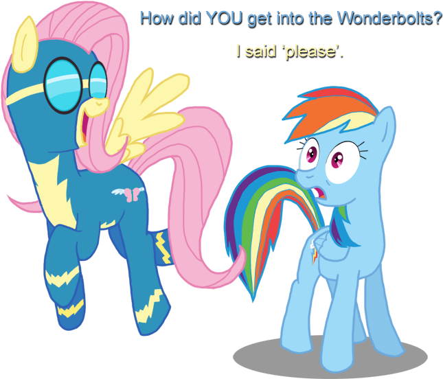 Fluttershy And Rainbow Dash Cute 393662 Post All Of - My Little Pony Wonderbolts (690x580)