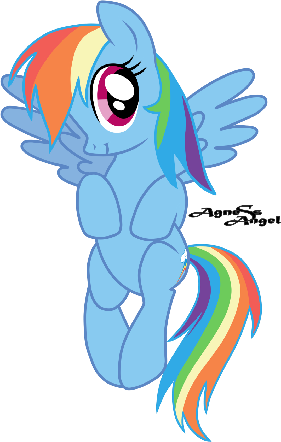 Cute Rainbow Dash By Agnessangel Cute Rainbow Dash - Derpy Hooves (1280x2080)