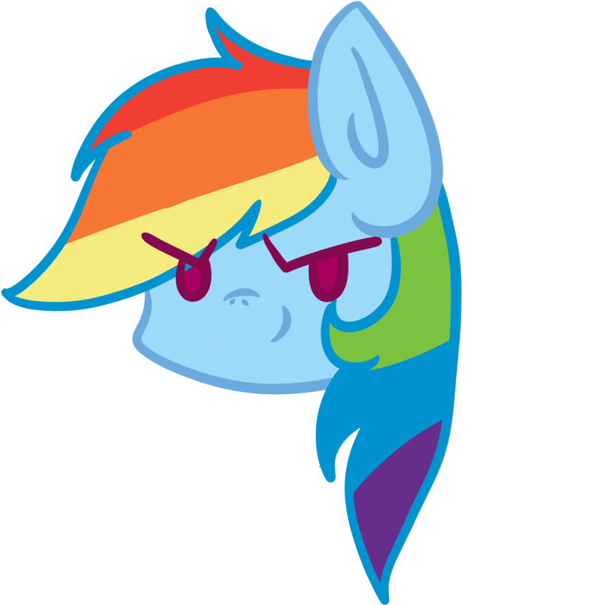 Xsiggix, Cute, Head, Rainbow Dash, Safe, Simple Background, - Clip Art (1024x1024)
