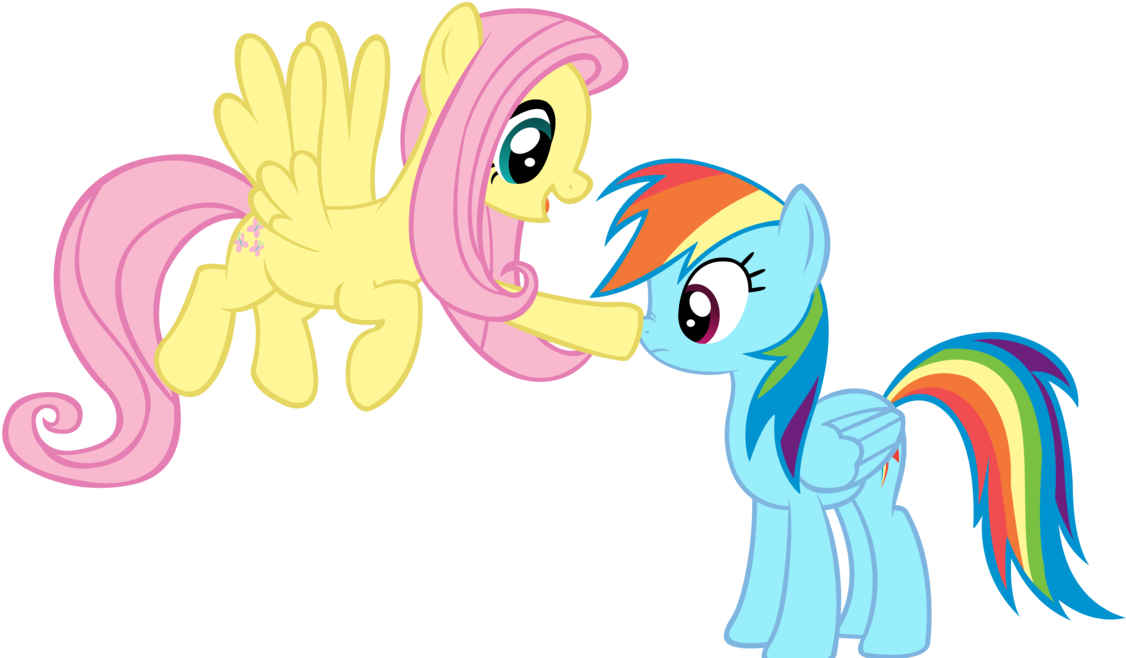 Fluttershy And Rainbow Dash By Sofunnyguy - Fluttershy Rainbow Dash My Little Pony (1177x678)