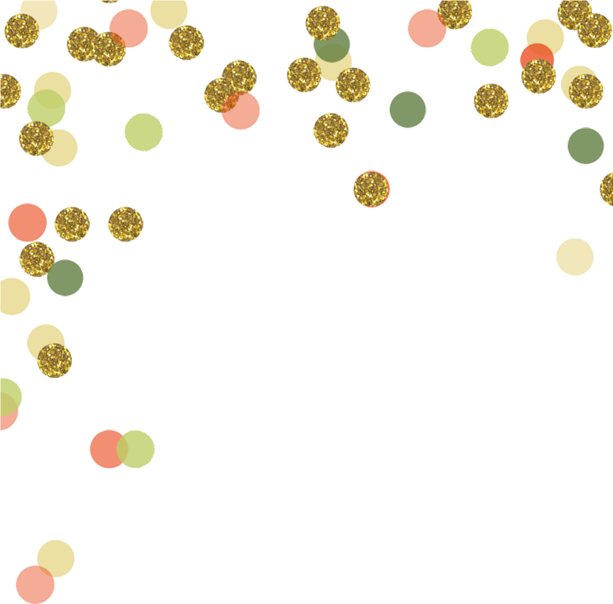 Confetti Overlay Psd Images - Pink And Gold Dot Border (1200x1800)