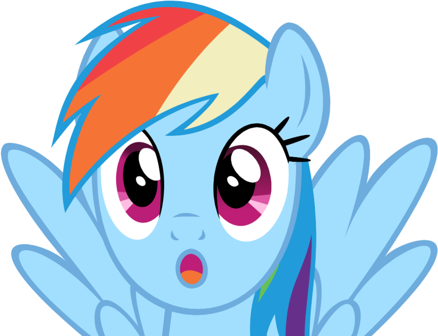 Surprised Rainbow Dash By Iamthegreatlyra - Friendship Is Magic Rainbow Dash (900x726)