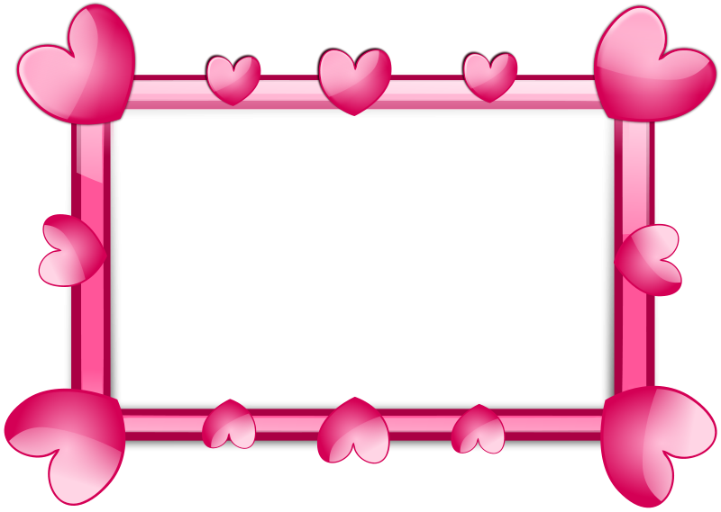 Collection Of Pink Cliparts Borders - Free Hd Heart Png (800x569)