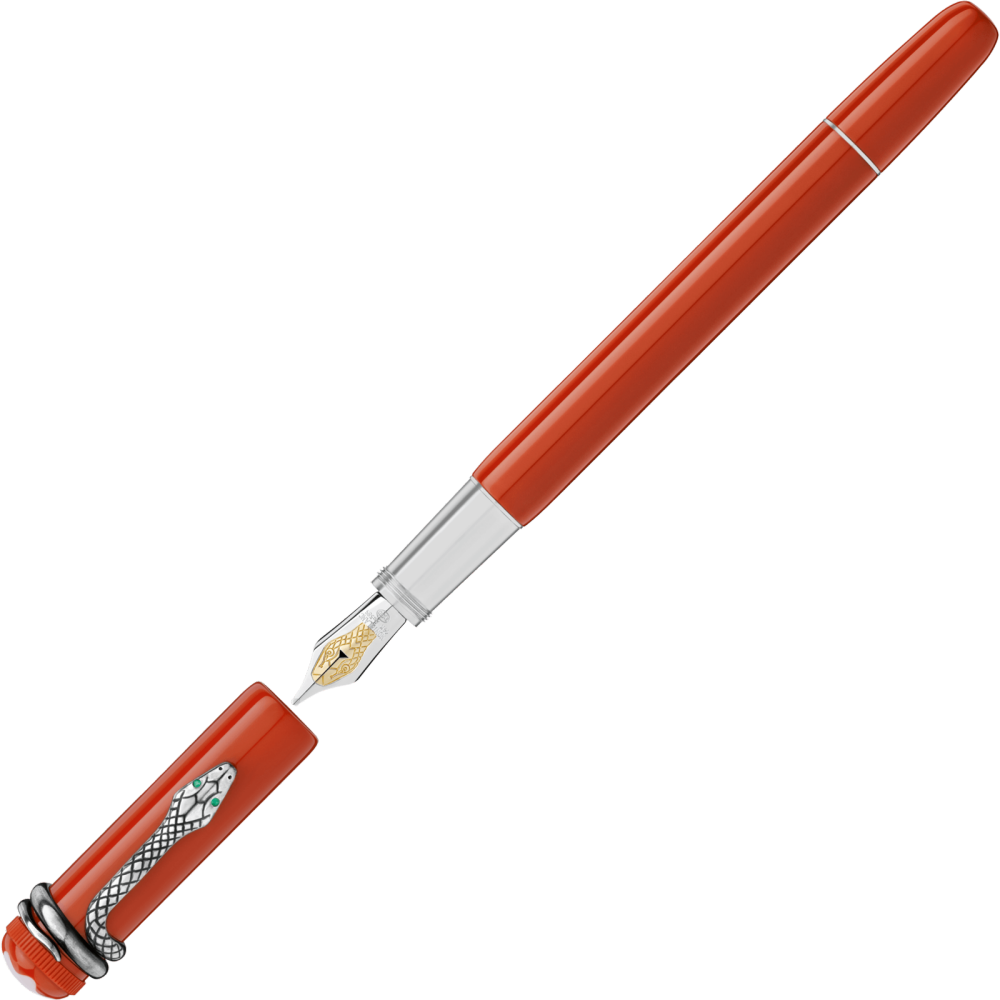 Fountain Pens - Montblanc Heritage Rouge Et Noir Coral Fountain Pen (1000x1000)