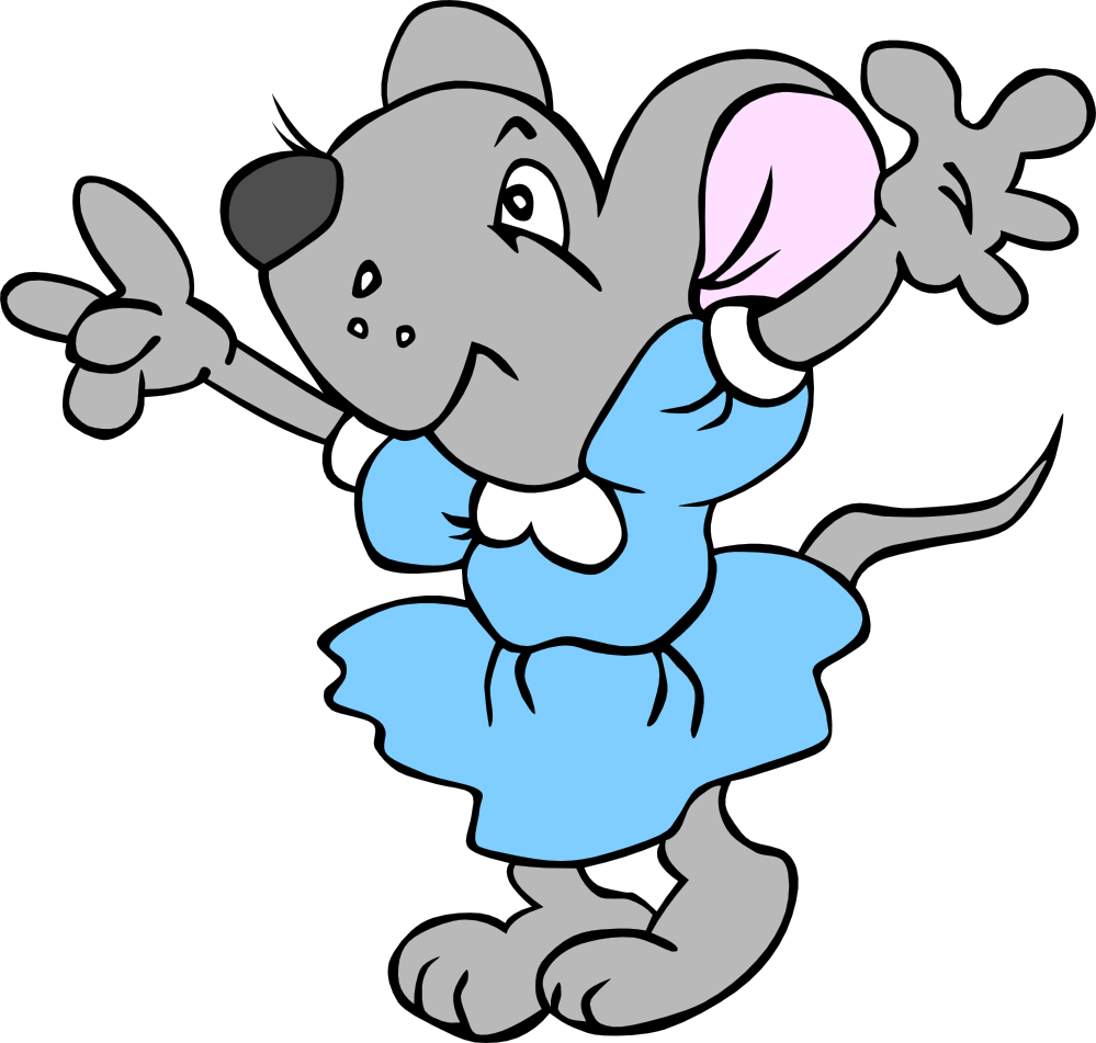 Girl Mouse Clipart - Girl Mouse Clipart (999x951)