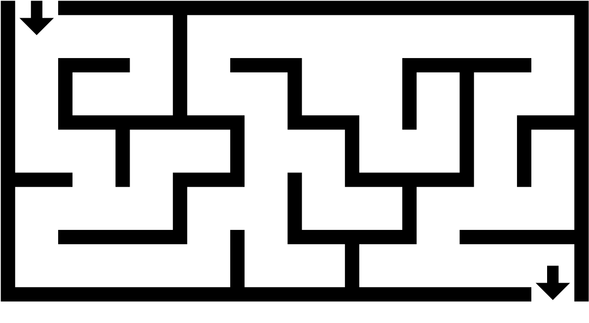 File - Simple Maze - Svg - Wikipedia - Right Hand Rule Maze (1280x698)