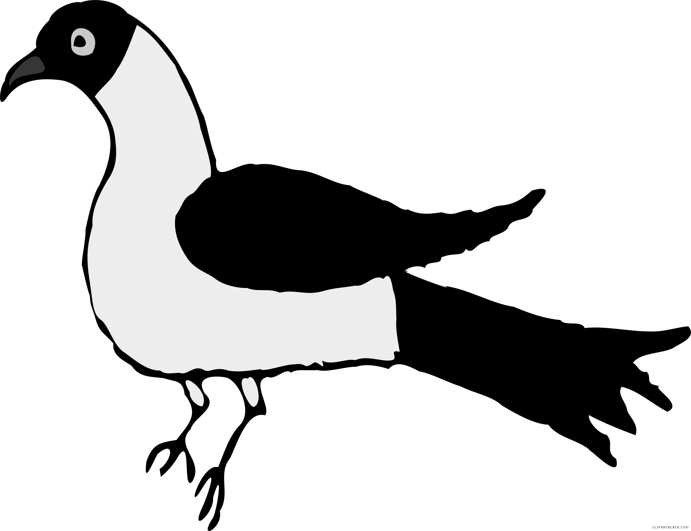 Huge Bird Animal Free Black White Clipart Images Clipartblack - Clip Art (2394x1840)