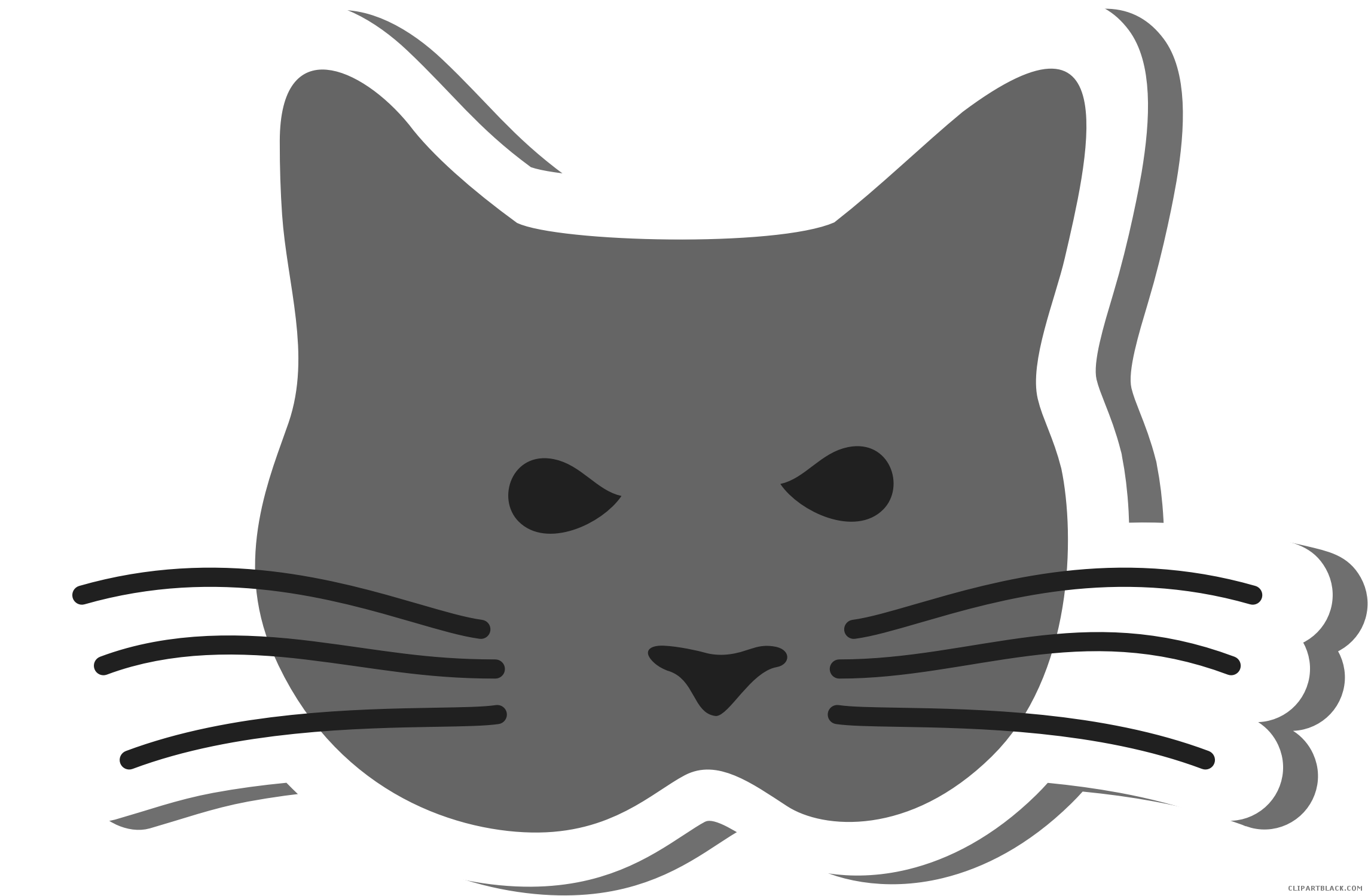 Cat Huge Animal Free Black White Clipart Images Clipartblack - Cat (2288x1499)