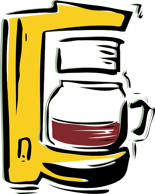 Food, Cartoon, Hot, Beverages, Coffee, Drink, Machine - Coffee Maker Clip Art (512x640)