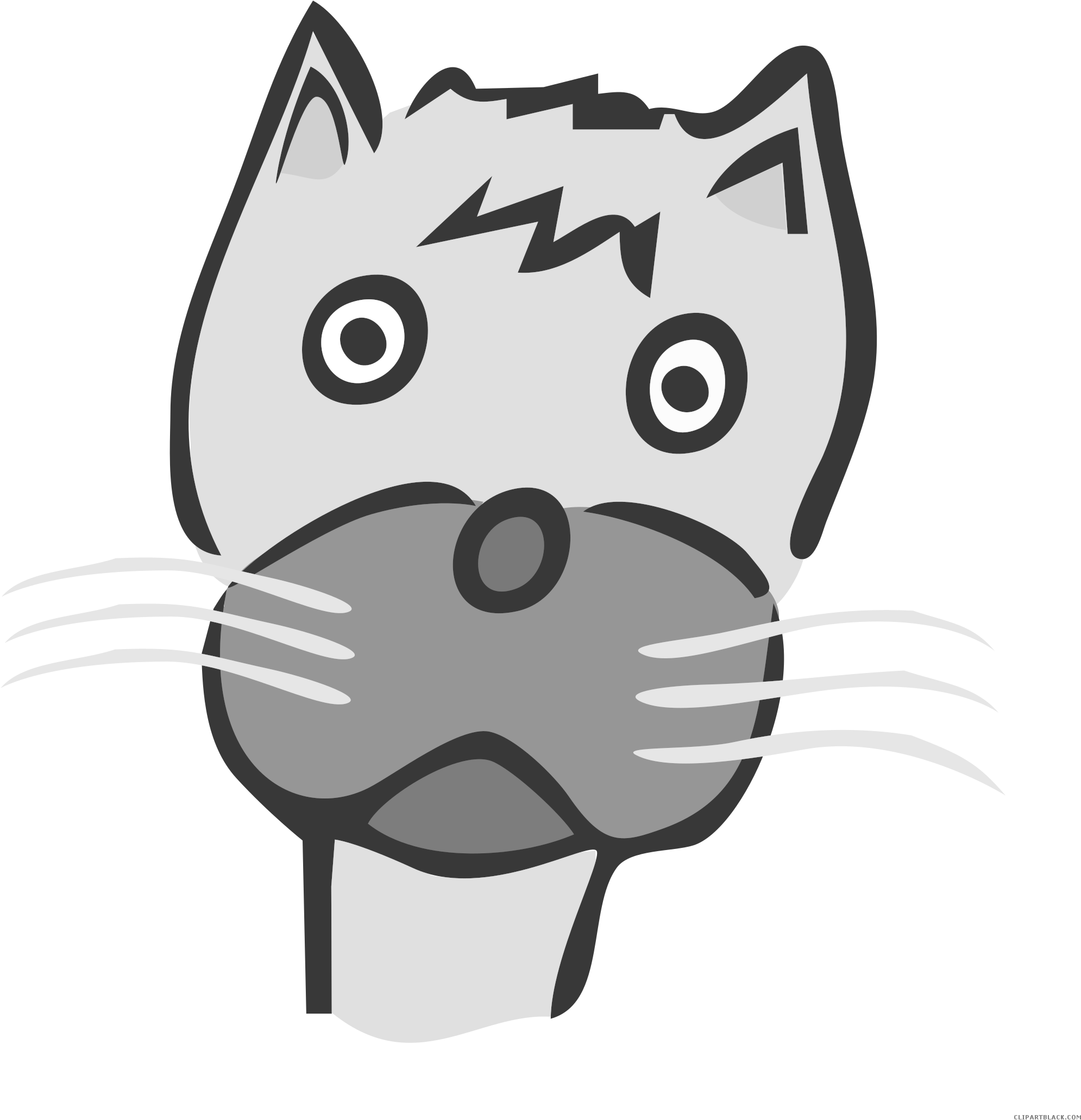 Cat Huge Animal Free Black White Clipart Images Clipartblack - Sacs Épaule Cat 5 (2081x2400)