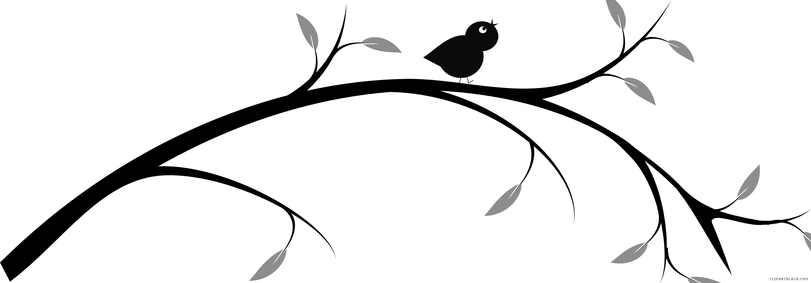 Huge Bird Animal Free Black White Clipart Images Clipartblack - Branch Out Png (2607x912)
