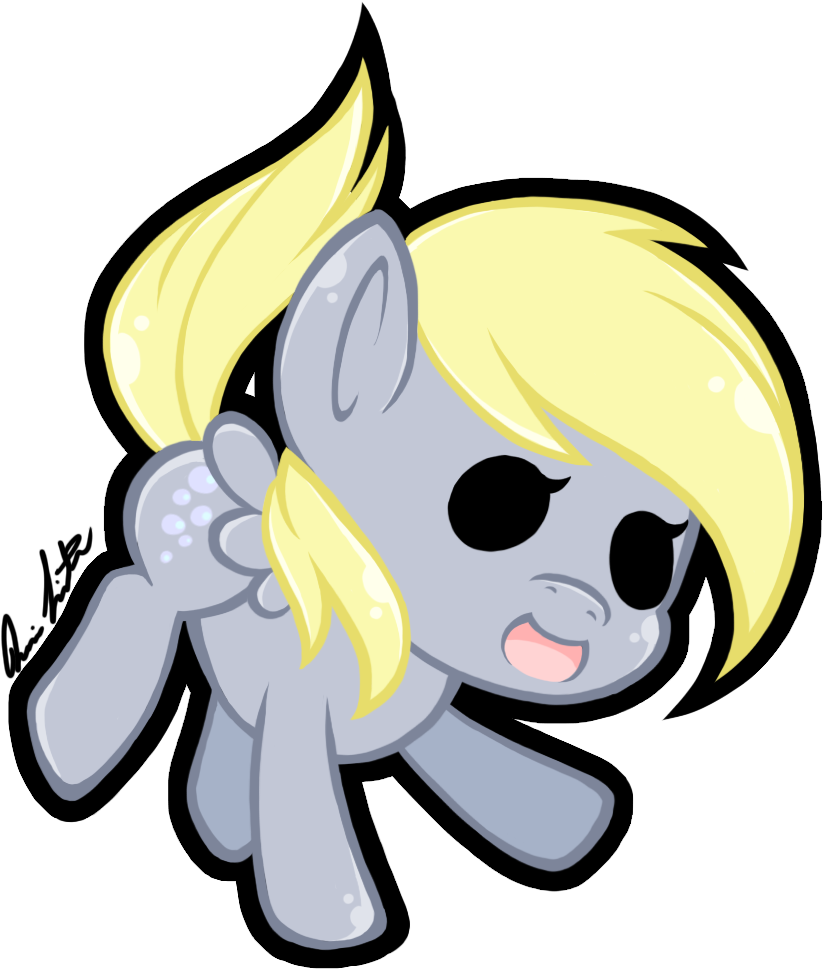 J Lin Mlp, Chibi, Cute, Derpabetes, Derpy Hooves, Female, - Cartoon (870x999)