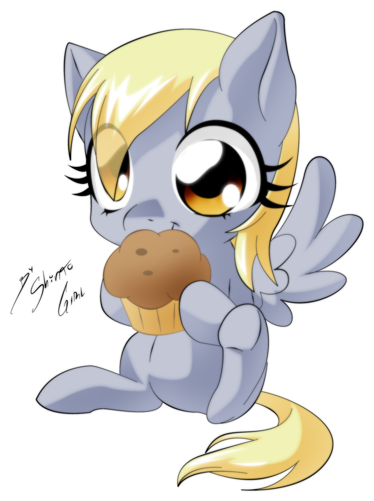 Shinta-girl, Chibi, Derpy Hooves, Female, Mare, Muffin, - Mlp Derpy Hooves Chibi (816x1024)