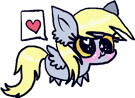 Moekonya, Chibi, Cute, Derp, Derpabetes, Derpy Hooves, - Cartoon (500x344)