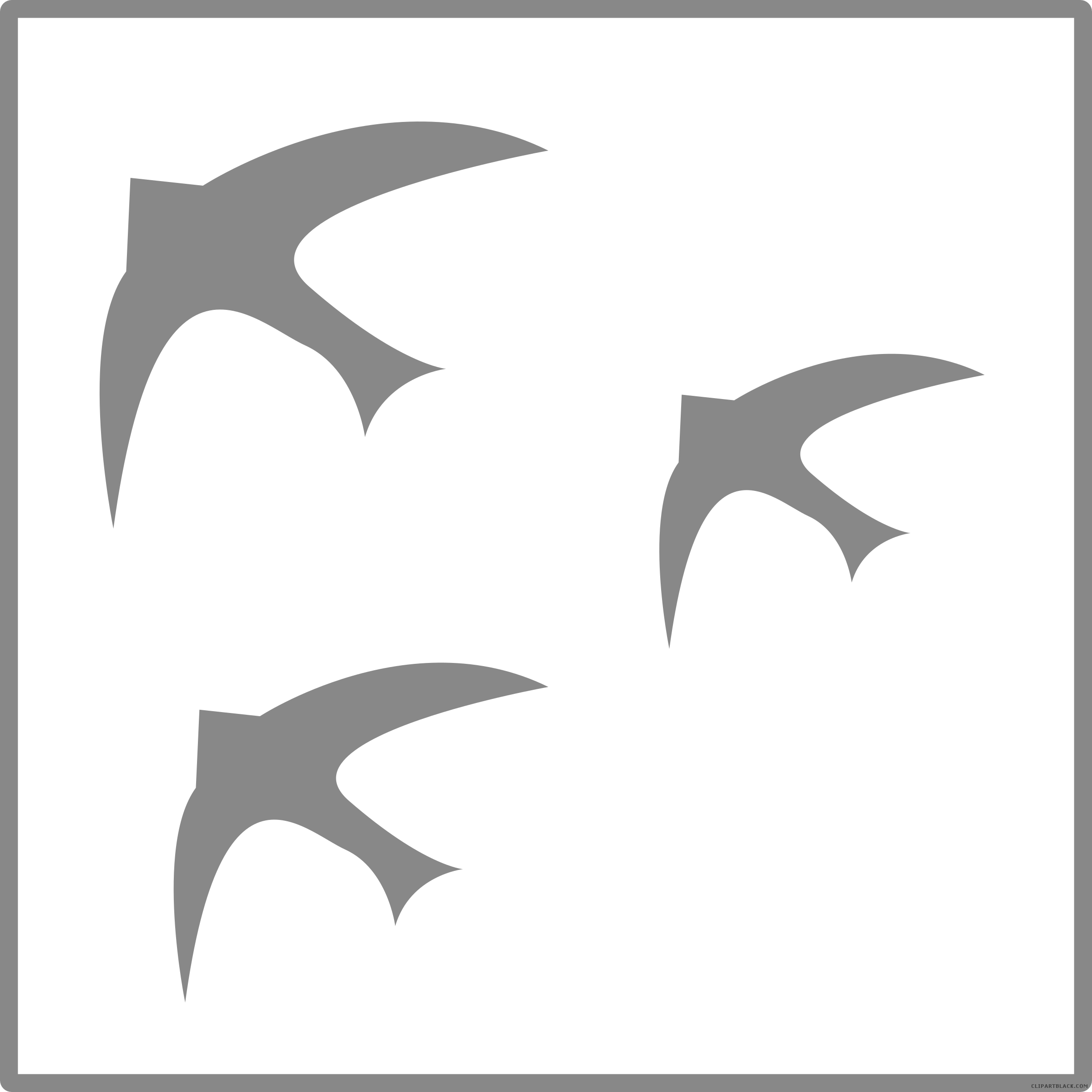 Huge Bird Animal Free Black White Clipart Images Clipartblack - Clip Art (2400x2400)