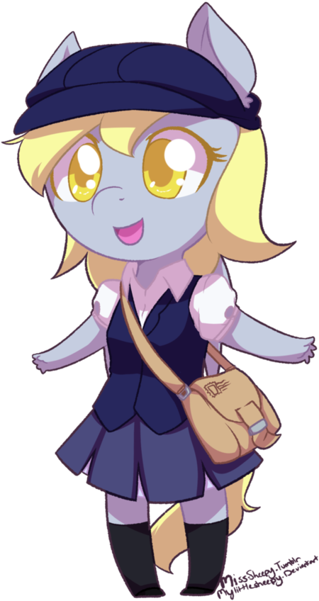 Chibi Derpy By Mylittlesheepy - Cartoon (737x1083)