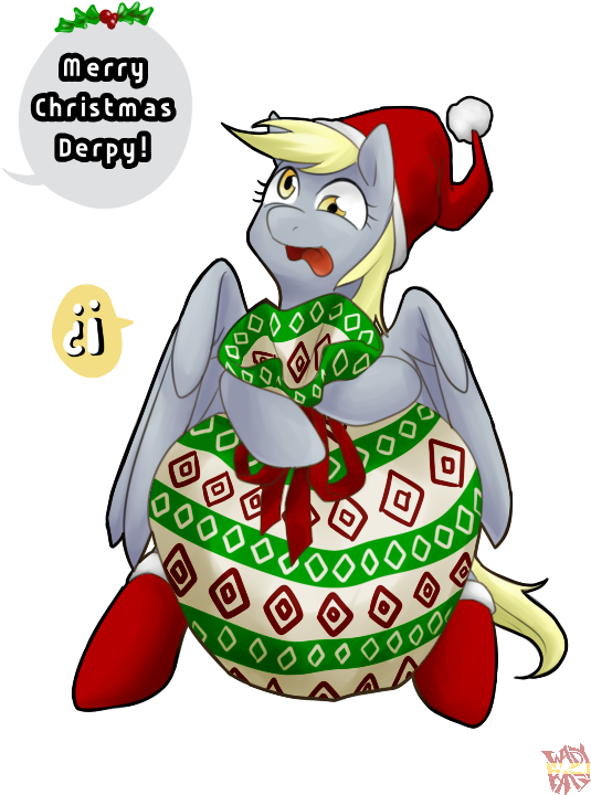 Merry Christmas Derpy By Norang94 - Cartoon (600x800)