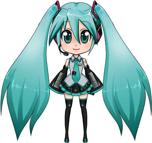 Derpy Miku Chibi By Koinu-yukina - Hatsune Miku (520x483)