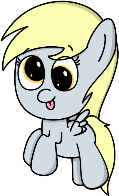 Techreel, Chibi, Derpy Hooves, Female, Flying, Mare, - Cartoon (614x741)