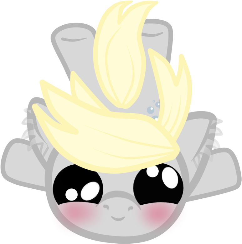 Heartroyali, Blushing, Chibi, Cute, Derpy Hooves, Falling, - Soft Serve Ice Creams (800x800)