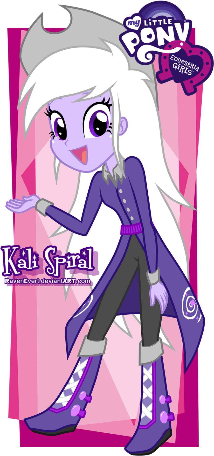 Equestria Girls By Ravenevert Kalispiral - Equestriaa Girls Oc (900x1938)