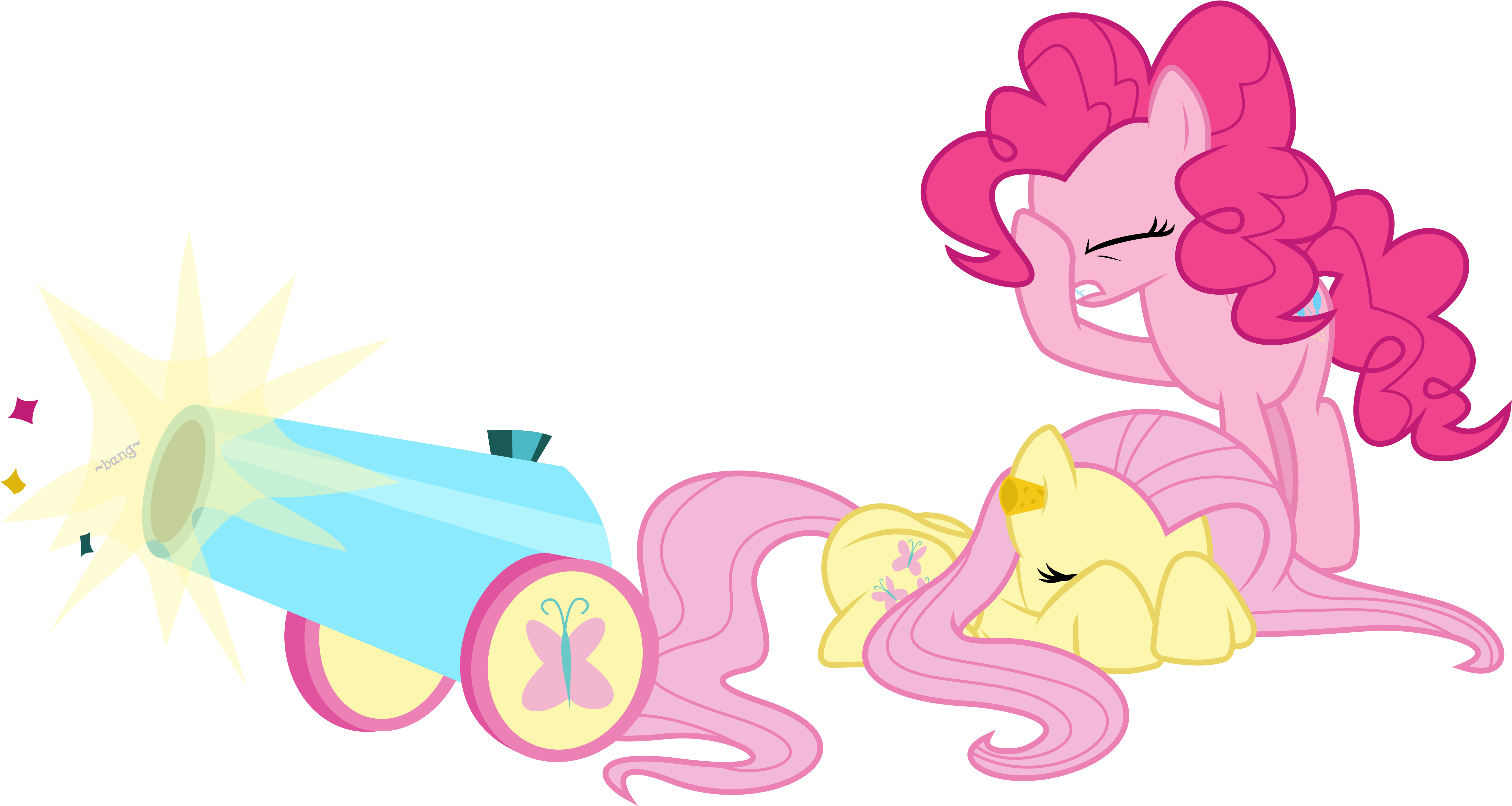 Bang My Little Pony - Fluttershy Party (6000x3199)