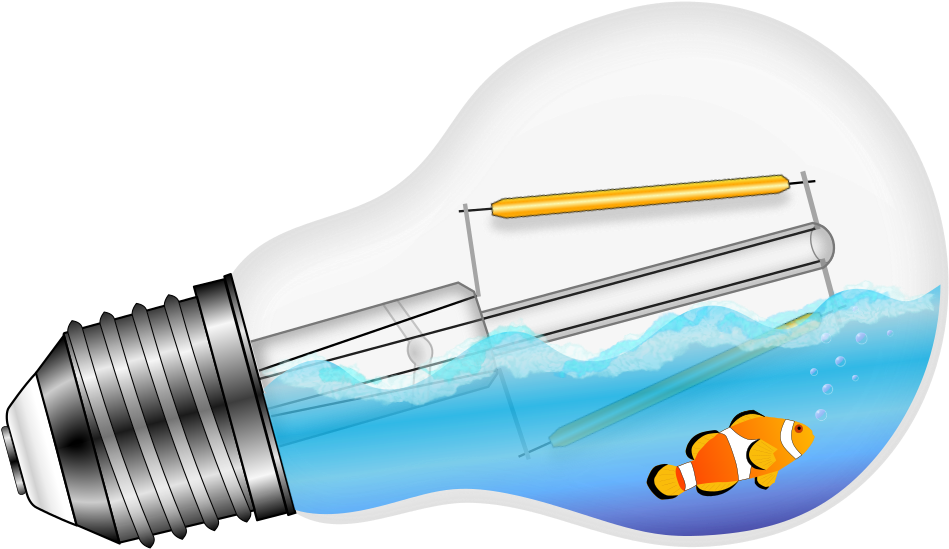 Swimming Fish In A Lamp - Marking Tools (1000x577)