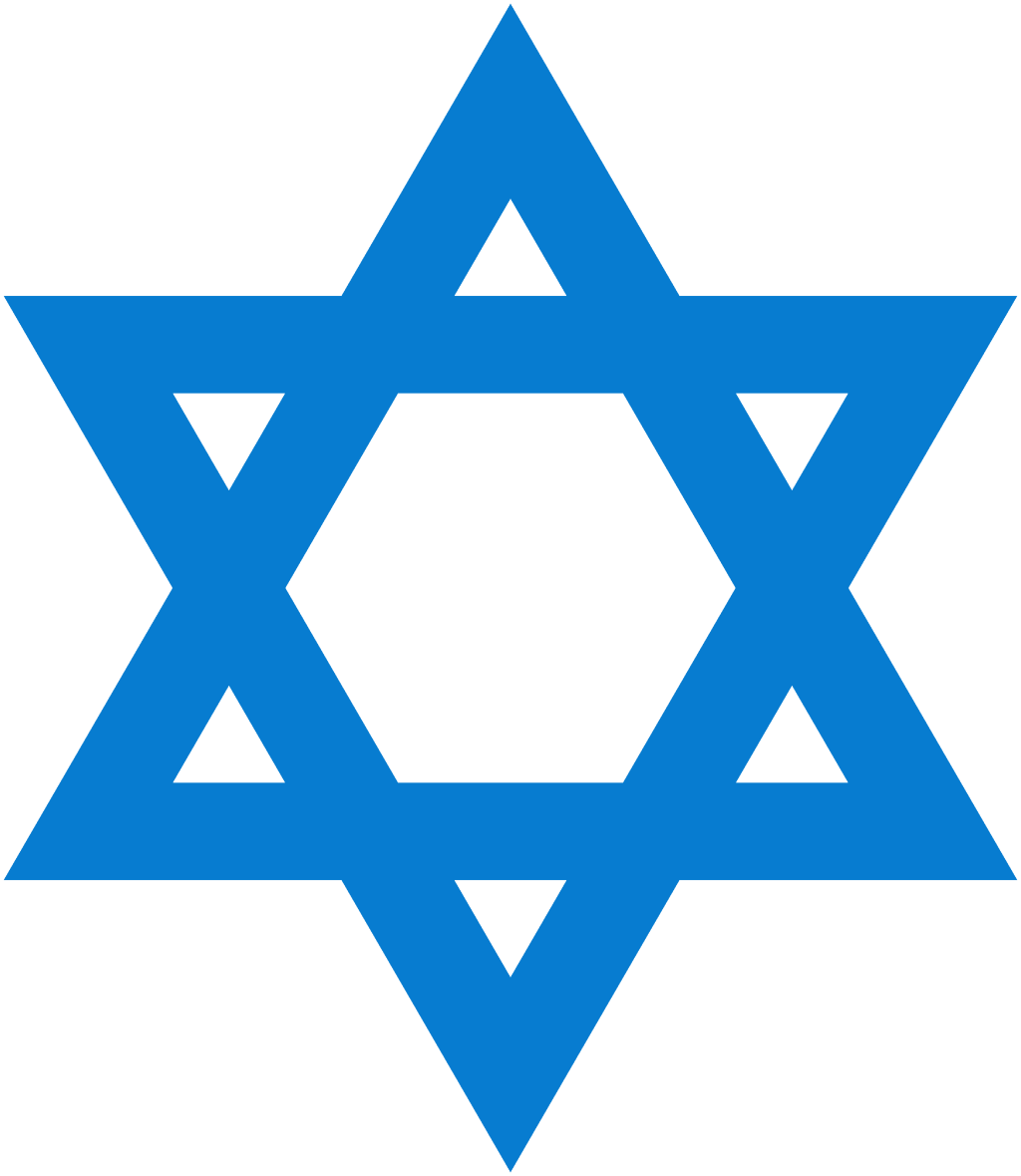 Israeli Blue Star - Star Of David Png (1024x1180)