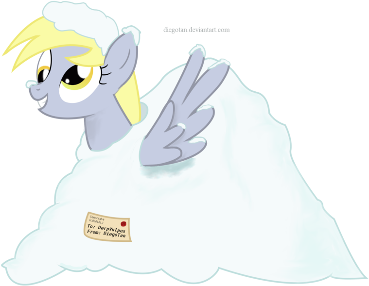 Derpy Hooves In Snow By Diegotan - Mlp Snow Derpy (900x657)