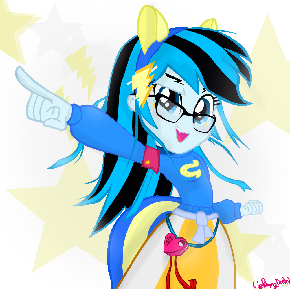 Lightning Dash - Dark Rainbow Dash Equestria Girls (1002x998)