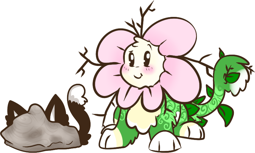 Pebble And Florzinha By Snowyseal - Cartoon (856x515)