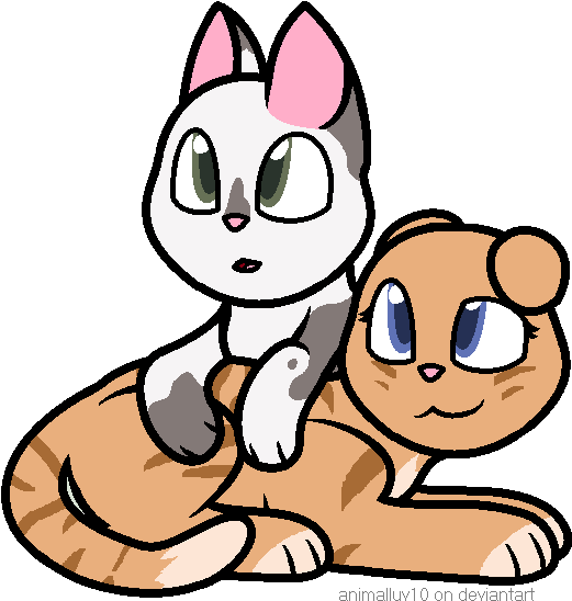 Pebbles And Munchkin By Dragonsoulmew - Digital Art (590x570)