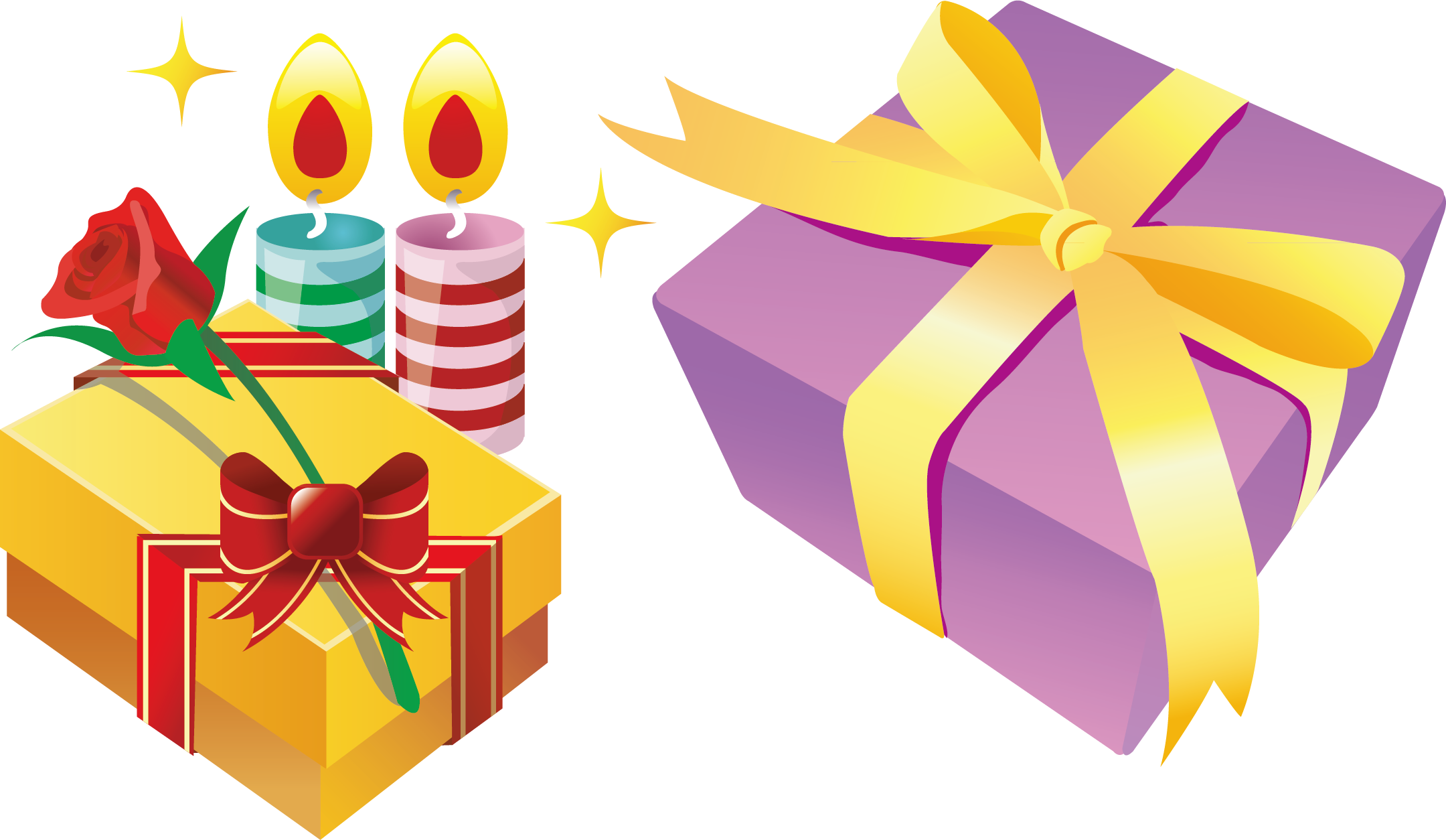 Gift Box Christmas Adobe Illustrator - กล่อง ของขวัญ การ์ตูน น่า รัก (2160x1254)