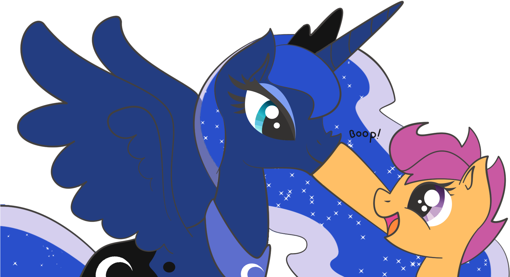 Boop/ Pony Princess Luna Twilight Sparkle Derpy Hooves - Pony Boop (1786x939)