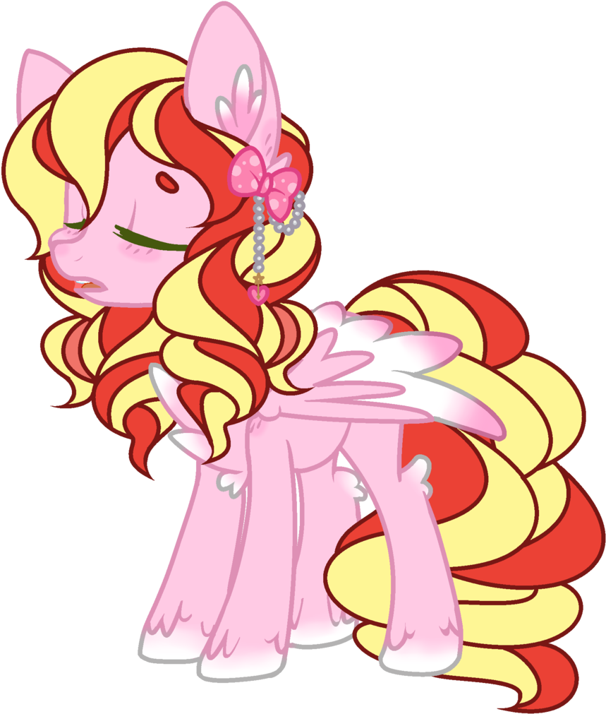 Angelamusic13, Eyes Closed, Female, Mare, Oc, Pegasus, - Cartoon (868x1024)