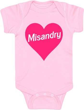 Misandry Heart Baby Onesy - Heart (484x484)