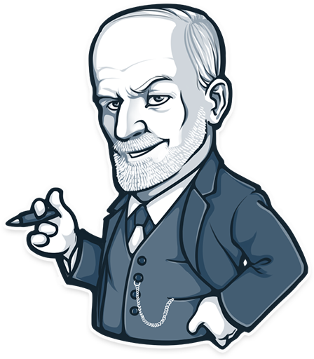 Telegram Launched A New Kind Of Stickers A Free Emotion-based - Freud Sticker Telegram (448x512)
