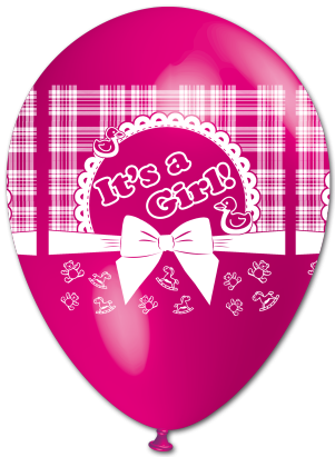"it's A Girl" Trükiga 30cm/12" Õhupallid - Toy Balloon (800x800)