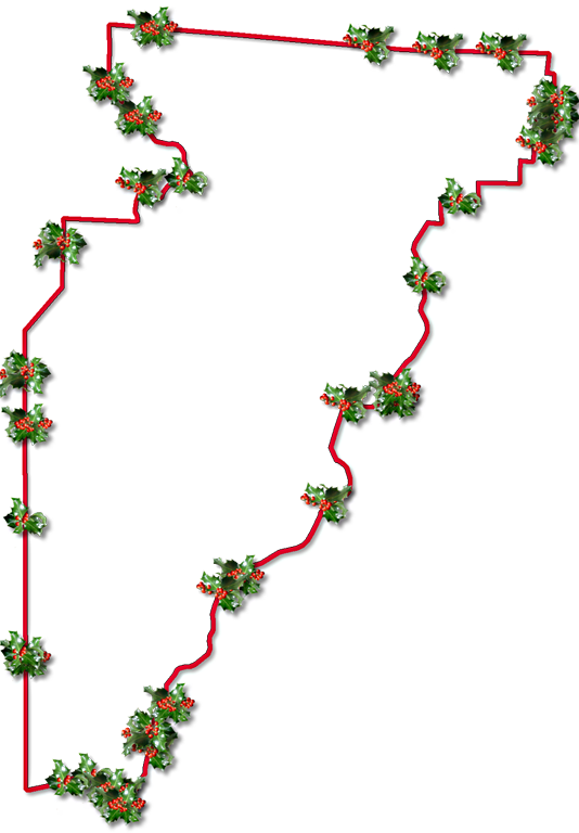 A Map Of Jefferson With A Red Outline, Inner Drop Shadow, - Christmas Decoration (534x768)