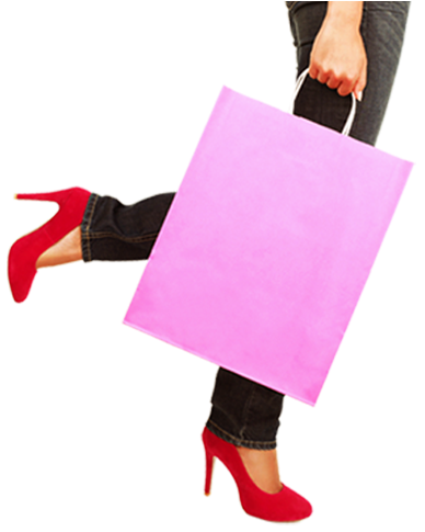 Life Style Girl - Lady With Shopping Bag (400x484)