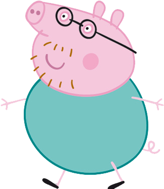 Papa Pig, 2nd Birthday, Birthday Ideas, George Pig, - Peppa Pig Daddy Pig (500x373)
