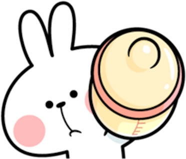 Cool Rabbit Face Messages Sticker-1 - Cool Rabbit Face Messages Sticker-1 (400x346)