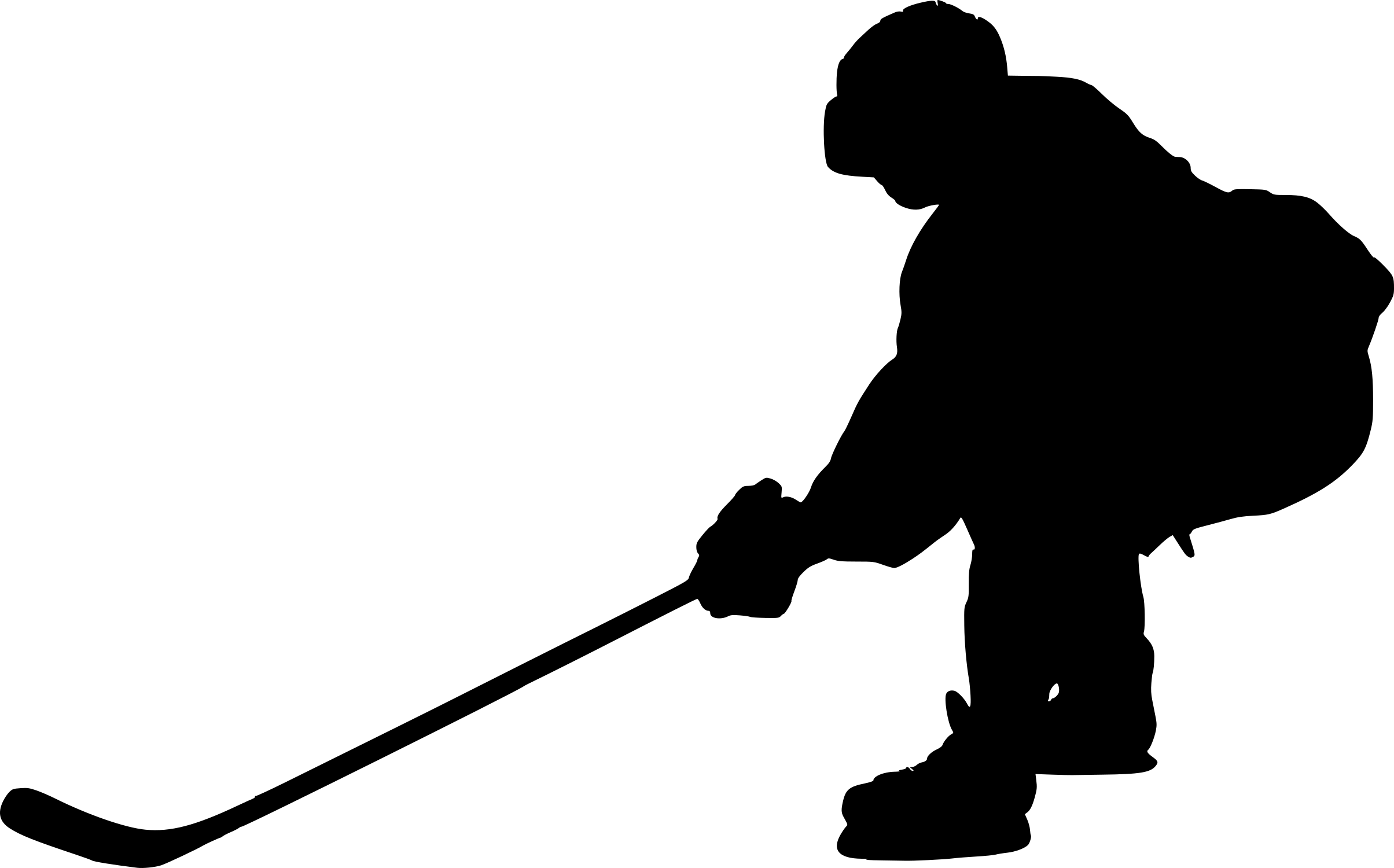 Free Download - Hockey Player Silhouette Png (2409x1500)