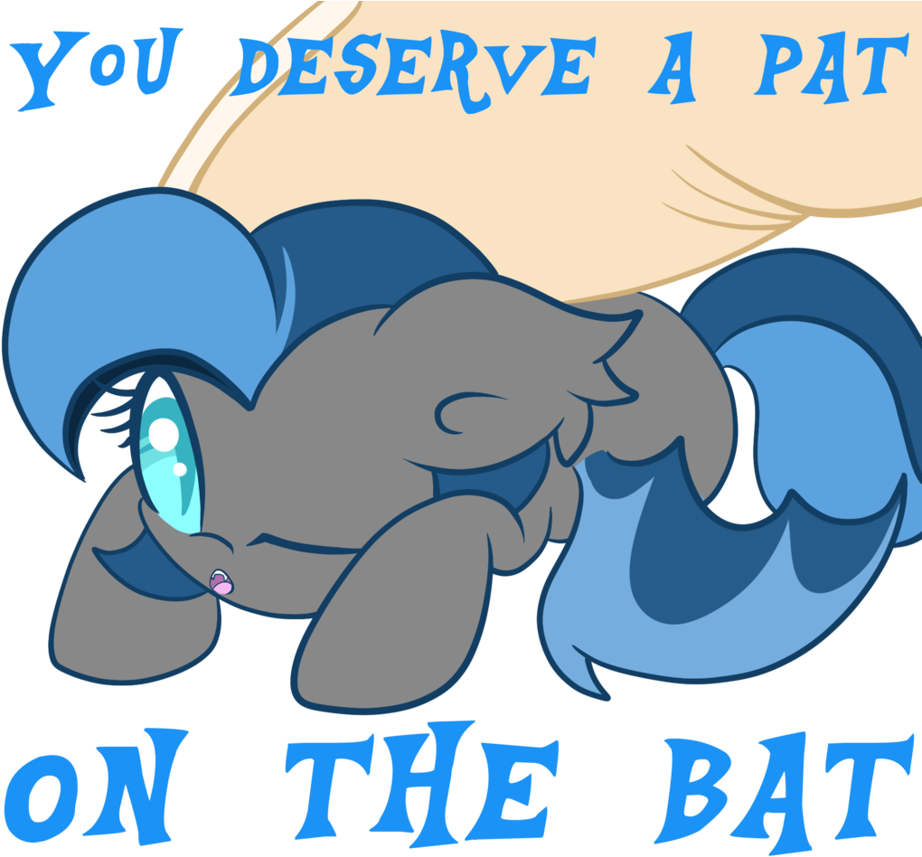 You Deserve A Pat On The Bat Applejack Pony Blue Mammal - Cartoon (1024x1024)