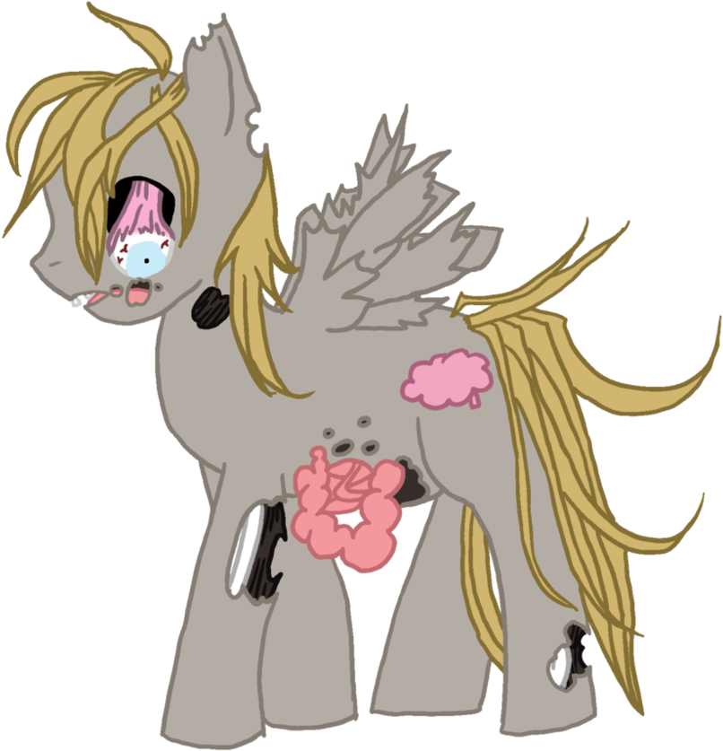 Mlp Zombie By Rena Muffin - Mlp Zombie Derpy (881x907)