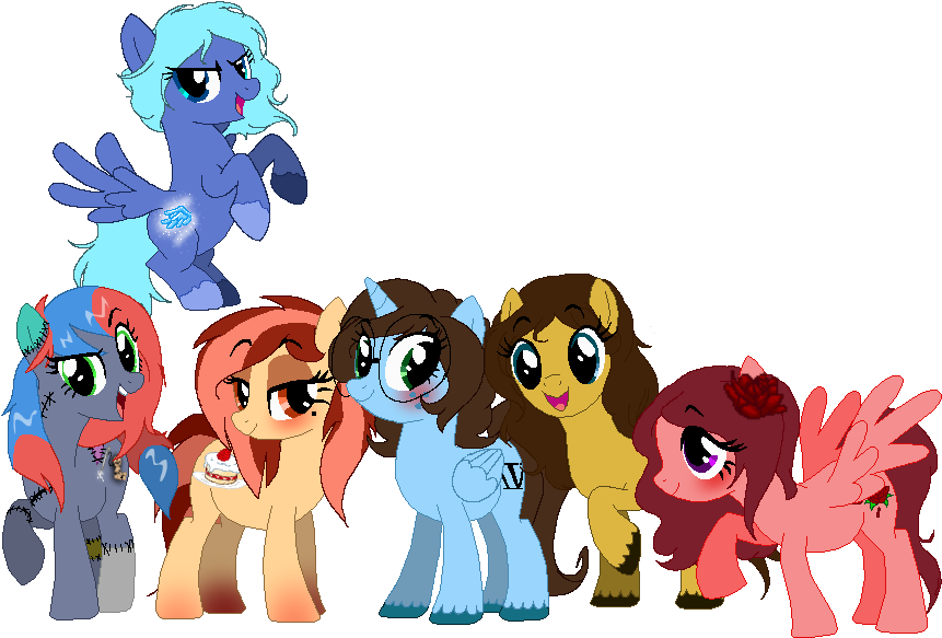 My Mane Six By Noxidamxv - Cartoon (867x588)