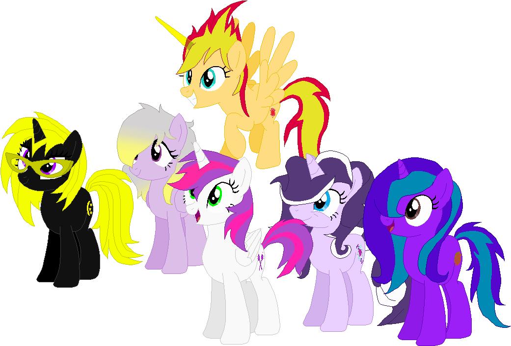 Oc Mane Six By Kaori-warbird - Cartoon (1081x705)