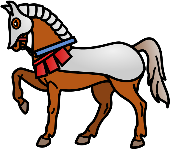 Hest Med Rustning - History (600x600)